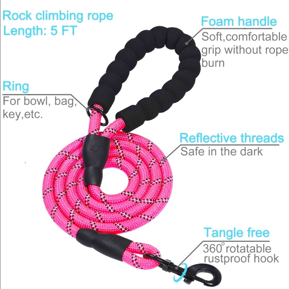 5FT Reflective Dog Leash, brand new!